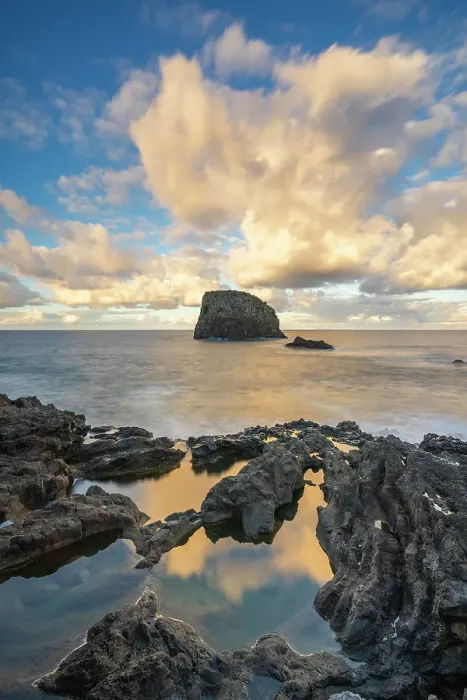 Framed Print : Seascape at coast of Porto da Cruz at sunset, Machico District, Madeira, Portugal Framed Print : Seascape at coast of Porto da Cruz at sunset, Machico District, Madeira, Portugal