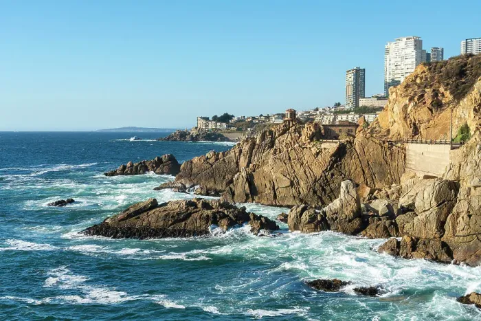 Framed Print : Seascape of rock formations by Roca Oceanica, Concon, Valparaiso Province, Valparaiso Region, Chile Framed Print : Seascape of rock formations by Roca Oceanica, Concon, Valparaiso Province, Valparaiso Region, Chile