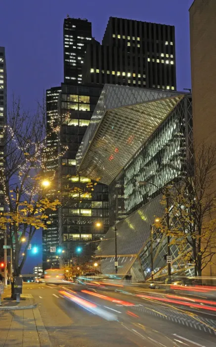 Framed Print : Seattle Public Library by Architect Rem Koolhs, Seattle, Washington, USA Framed Print : Seattle Public Library by Architect Rem Koolhs, Seattle, Washington, USA