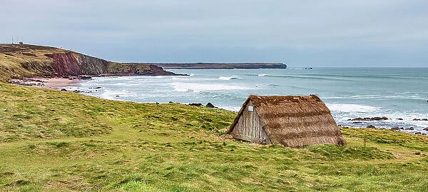 Seaweed drying hut at Freshwater West, Pembrokeshire, Wales, United Kingdom
