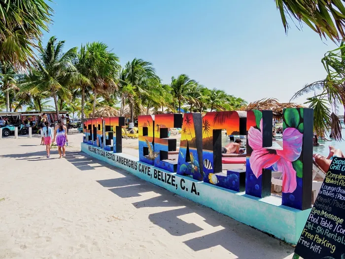 Framed Print : Secret Beach Letters, Ambergris Caye, Belize District, Belize