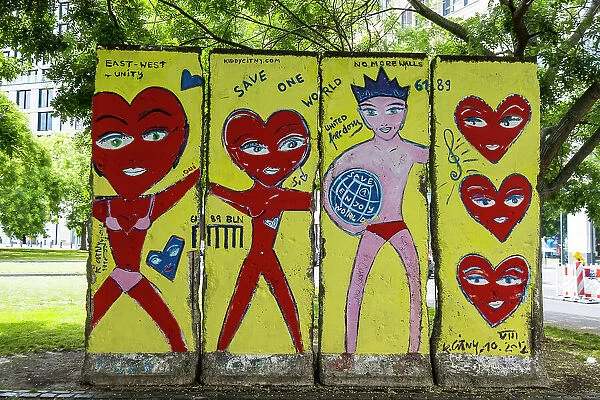 Section of the Berlin wall, Leipziger Platz, Berlin, Germany