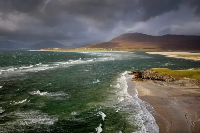 Framed Print : Seilebost Beach with Luskentyre and South Harris Hills beyond, Isle of Harris, Outer Hebrides, Scotland Framed Print : Seilebost Beach with Luskentyre and South Harris Hills beyond, Isle of Harris, Outer Hebrides, Scotland