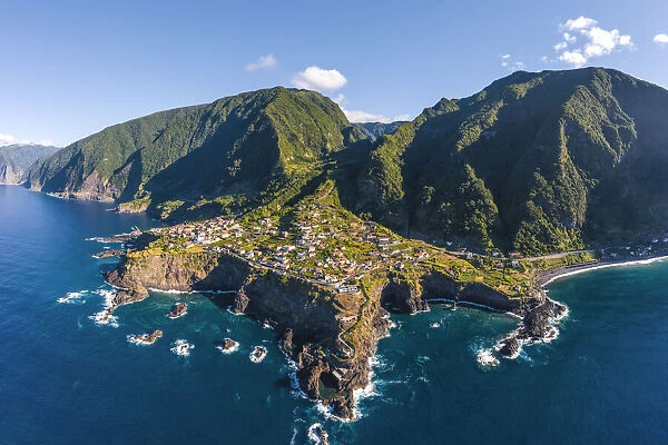 Seixal and scenic coastline, Madeira island, Portugal, Europe