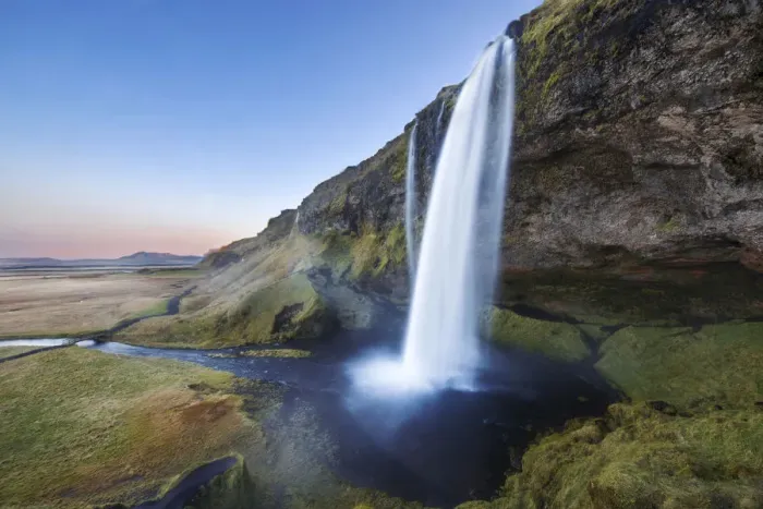 Framed Print : Seljalandfoss during a peaceful autumn sunrise, Iceland Framed Print : Seljalandfoss during a peaceful autumn sunrise, Iceland