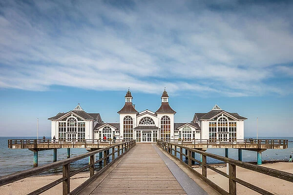 Sellin pier on Ruegen, Mecklenburg-Western Pomerania, Baltic Sea, North Germany, Germany
