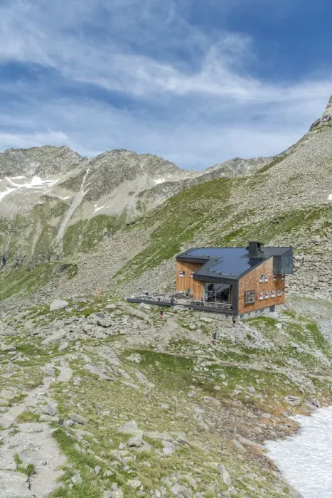 Framed Print : Selva dei Molini, province of Bolzano, South Tyrol, Italy, Europe. The Edelraut refuge in the Pfunderer Mountains Framed Print : Selva dei Molini, province of Bolzano, South Tyrol, Italy, Europe. The Edelraut refuge in the Pfunderer Mountains