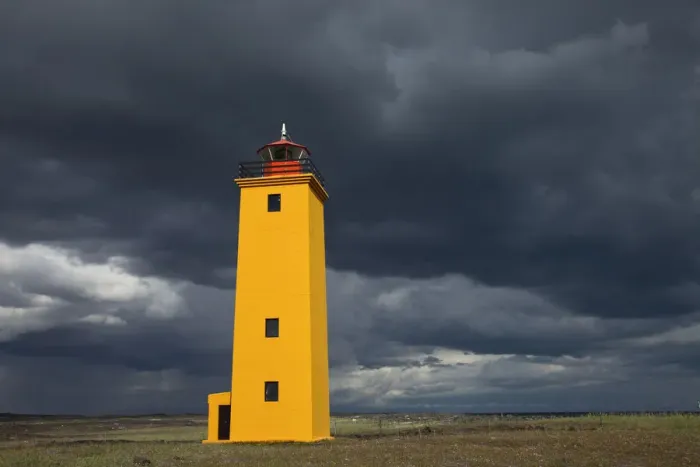 Framed Print : Selvogsviti Lighthouse, Reykjanes, Iceland