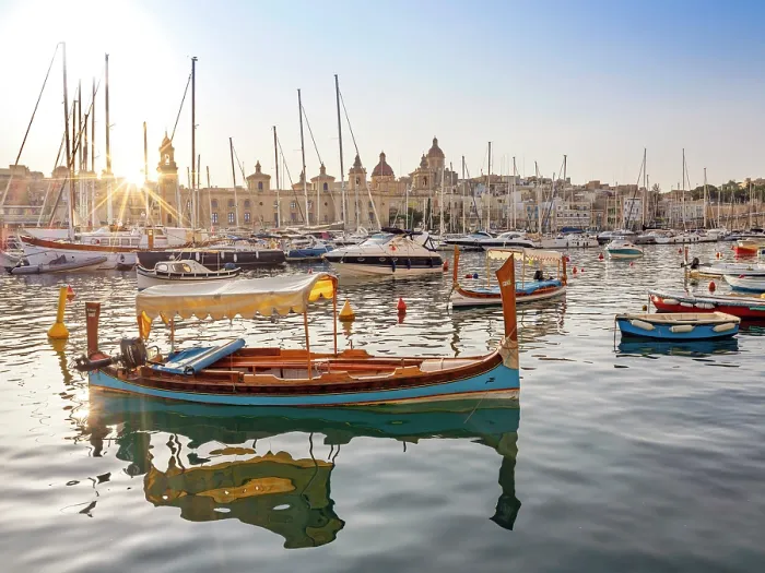 Framed Print : Senglea (L-Isla) - one of the Three Cities, Harbor and traditional water Taxi boat Senglea, Valletta, Malta Framed Print : Senglea (L-Isla) - one of the Three Cities, Harbor and traditional water Taxi boat Senglea, Valletta, Malta