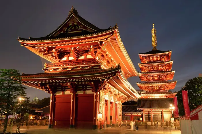 Framed Print : Senso-ji Temple & Pagoda at Night, Tokyo, Japan Framed Print : Senso-ji Temple & Pagoda at Night, Tokyo, Japan