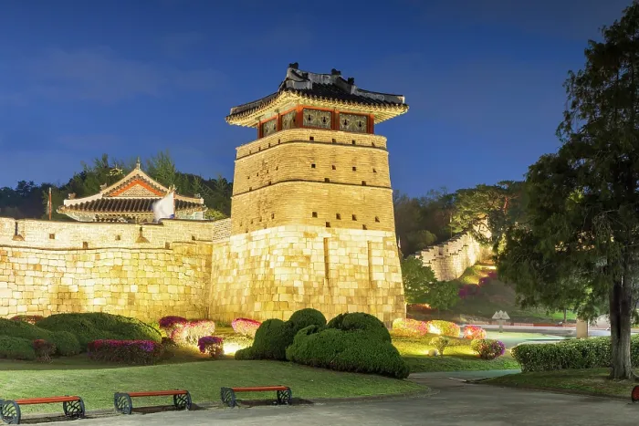 Framed Print : Seobukgongsimdon Tower of Hwaseong Fortress (UNESCO World Heritage Site) at dusk, Suwon, Gyeonggi Province, South Korea Framed Print : Seobukgongsimdon Tower of Hwaseong Fortress (UNESCO World Heritage Site) at dusk, Suwon, Gyeonggi Province, South Korea