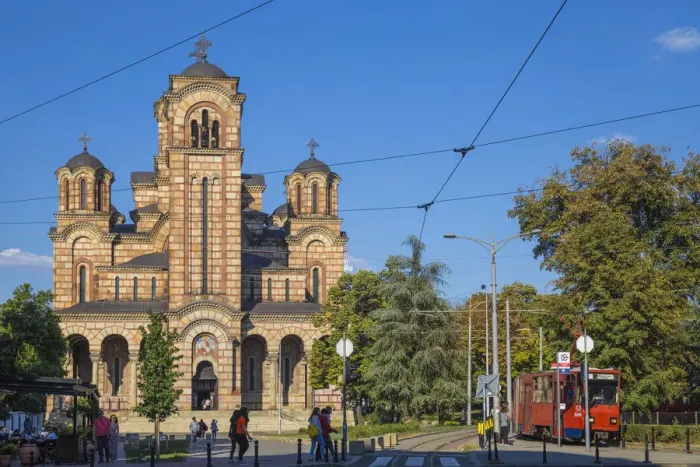 Framed Print : Serbia, Belgrade, Tasmajdan Park, St Marks Church Framed Print : Serbia, Belgrade, Tasmajdan Park, St Marks Church
