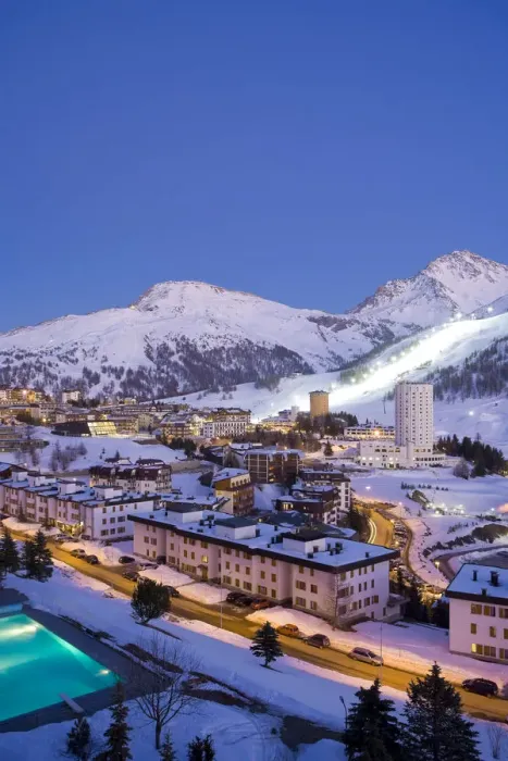 Framed Print : Sestriere Ski Resort (Site of 2006 Winter Olympics), Turin Province, Piedmont, Italy
