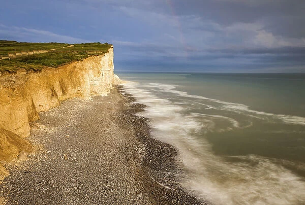 The Seven Sisters chalk cliffs at Birling Gap, East Sussex, England