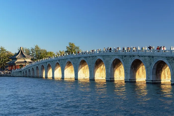Framed Print : Seventeen Arch Bridge at Summer Palace (UNESCO World Heritage Site), Beijing, China