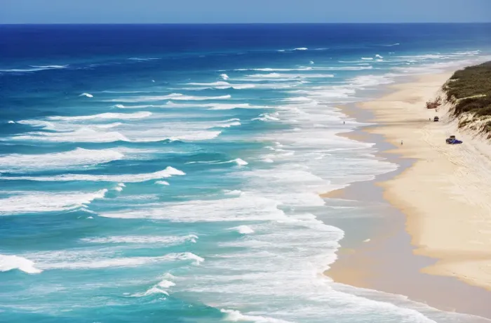 Framed Print : Seventy Five Mile Beach, Great Sandy National Park, Fraser Island, World Heritage Area
