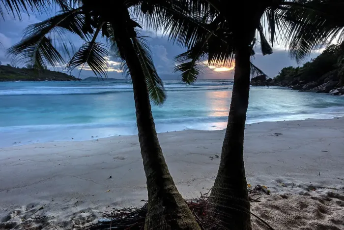 Framed Print : Seychelles, La Digue, Anse Cocos beach, Indian Ocean