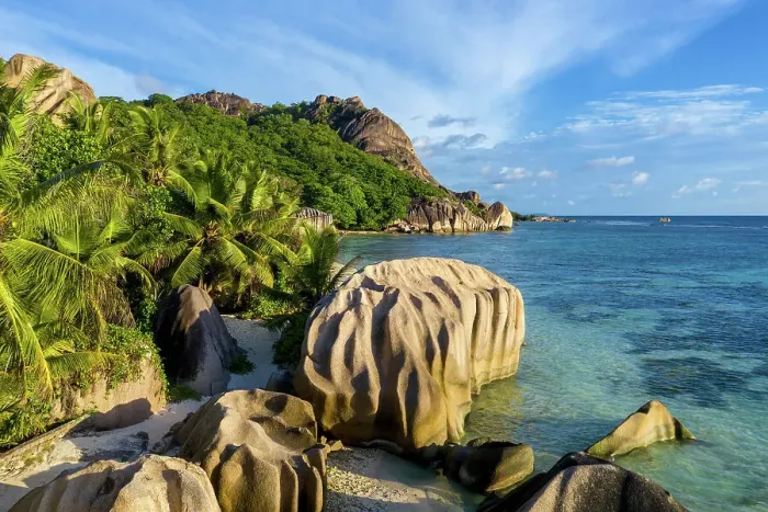 Framed Print : Seychelles, La Digue, Anse Source d'Argent beach, Indian Ocean Framed Print : Seychelles, La Digue, Anse Source d'Argent beach, Indian Ocean