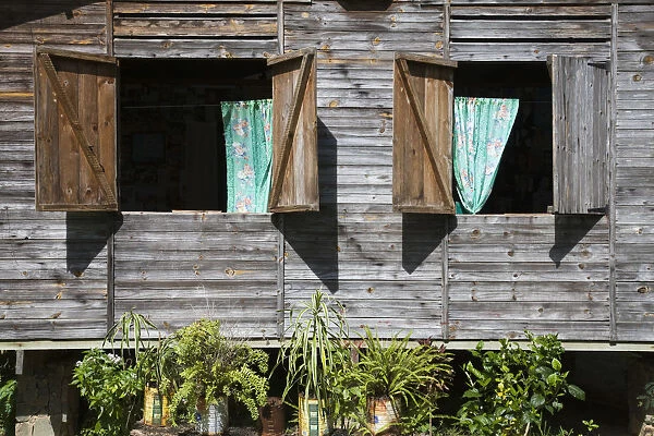 Seychelles, Mahe Island, Anse aux Pins, Creole Craft Village, exterior of traditional