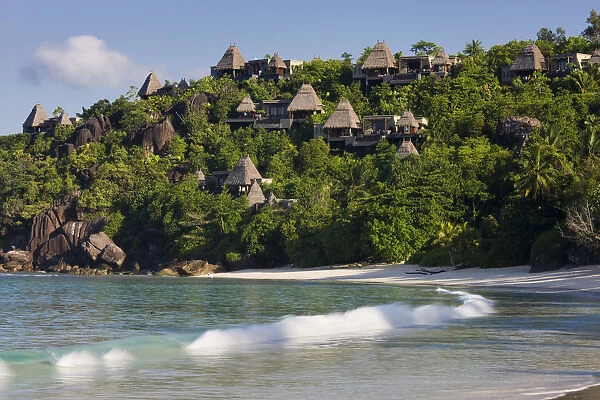 Seychelles, Mahe Island, Anse Boileau, bungalows of the Maia Luxury Resort and Spa