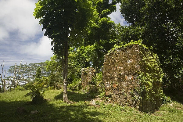 Seychelles, Mahe Island, Morne Seychellois National Park, ruins of colonial mission