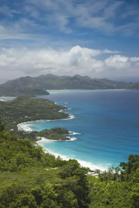 Framed Print : Seychelles, Mahe Island, Morne Seychellois National Park, weat coast view from Framed Print : Seychelles, Mahe Island, Morne Seychellois National Park, weat coast view from