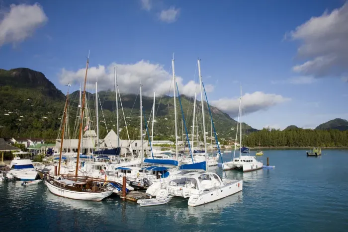 Framed Print : Seychelles, Mahe Island, Victoria, Victoria harbor marina Framed Print : Seychelles, Mahe Island, Victoria, Victoria harbor marina