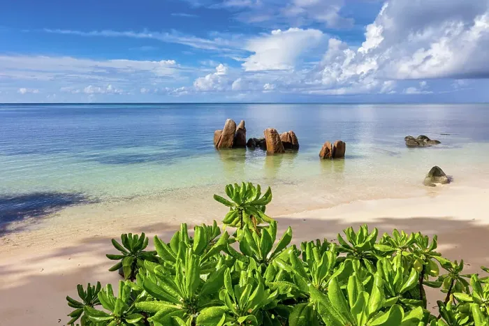 Framed Print : Seychelles, Praslin, Anse Citron beach, Indian Ocean Framed Print : Seychelles, Praslin, Anse Citron beach, Indian Ocean