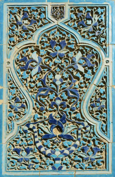Framed Print : Detail of the Shah-i-Zinda Ensemble. Includes mausoleums and other ritual buildings
