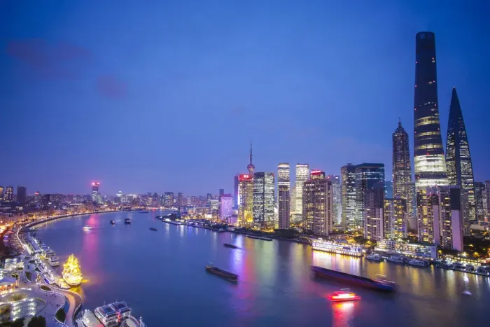 Framed Print : Shanghai Tower and the Pudong skyline across the Huangpu river, Shanghai, China Framed Print : Shanghai Tower and the Pudong skyline across the Huangpu river, Shanghai, China