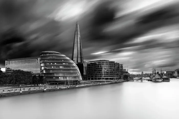 Framed Print : The Shard, City Hall and More London at dusk, from Tower Bridge, London, England Framed Print : The Shard, City Hall and More London at dusk, from Tower Bridge, London, England