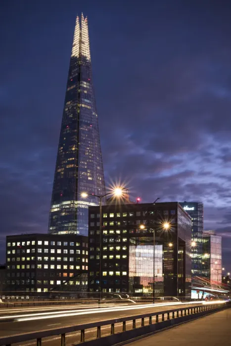 Framed Print : The Shard and London Bridge at dusk, London, UK Framed Print : The Shard and London Bridge at dusk, London, UK