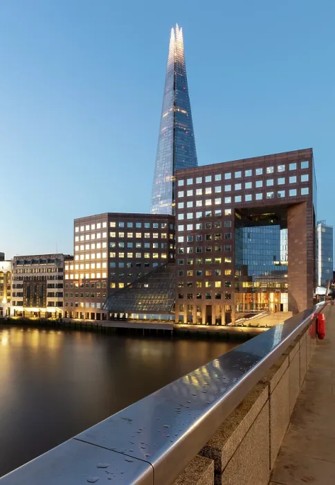 Framed Print : The Shard from London Bridge, at twilight, London, England Framed Print : The Shard from London Bridge, at twilight, London, England