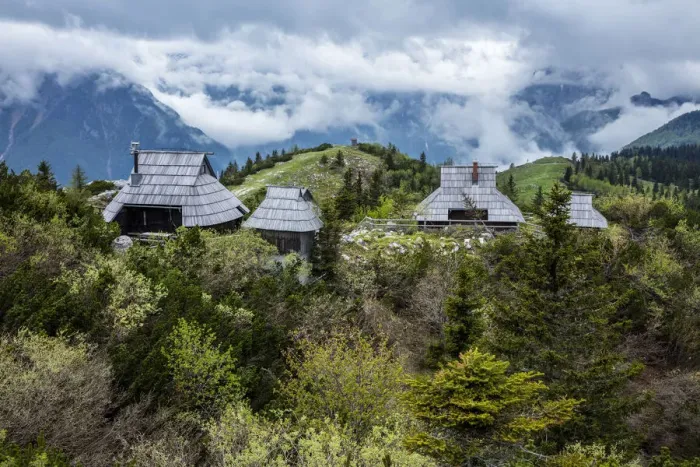 Framed Print : Shepherd huts, Velika Planina, Slovenia Framed Print : Shepherd huts, Velika Planina, Slovenia