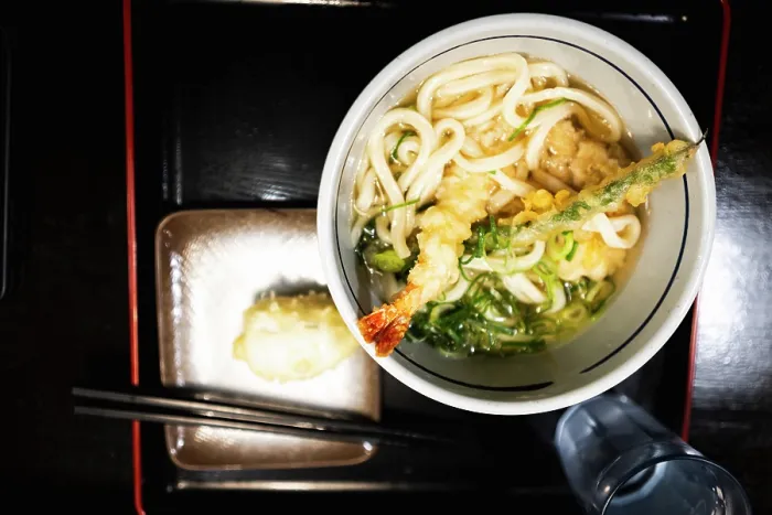 Framed Print : Shimbashi fresh made udon, upholding tradition in Tokyo, Japan
