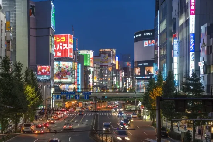Framed Print : Shinjuku district at night, Tokyo, Japan Framed Print : Shinjuku district at night, Tokyo, Japan