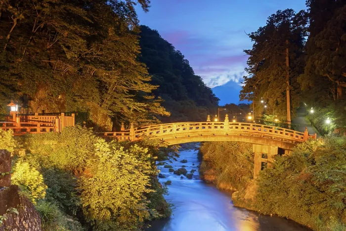 Framed Print : Shinkyo Bridge at sunset (UNESCO World Heritage Site), Nikko, Tochigi, Japan Framed Print : Shinkyo Bridge at sunset (UNESCO World Heritage Site), Nikko, Tochigi, Japan
