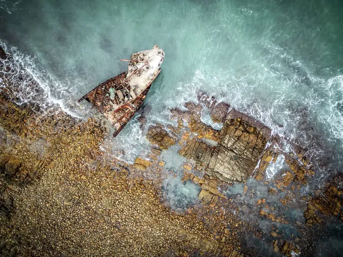 Framed Print : Shipwreck at Cape Agulhas (Southern Most Point in Africa), Western Cape, South Africa Framed Print : Shipwreck at Cape Agulhas (Southern Most Point in Africa), Western Cape, South Africa