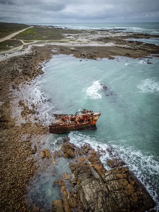 Framed Print : Shipwreck at Cape Agulhas (Southern Most Point in Africa), Western Cape, South Africa Framed Print : Shipwreck at Cape Agulhas (Southern Most Point in Africa), Western Cape, South Africa