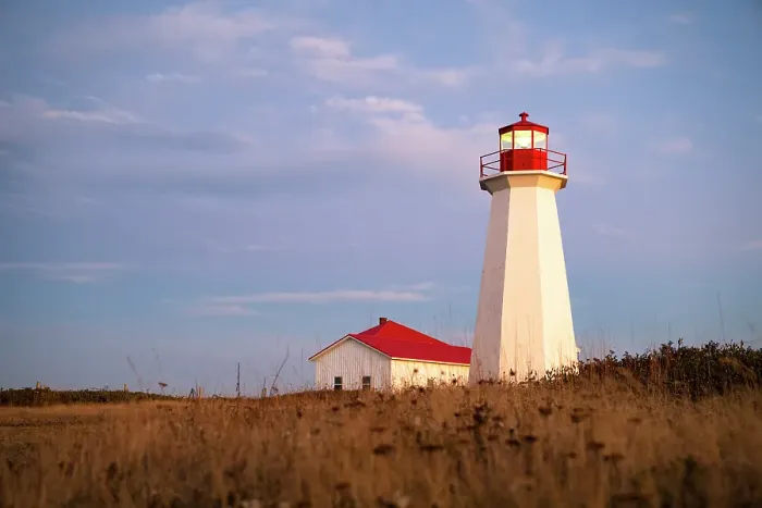 Framed Print : Shipwreck Point lighthouse, Prince Edward Island, Canada