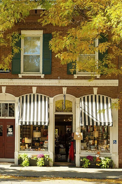 Shop in the centre of Woodstock, Vermont, USA