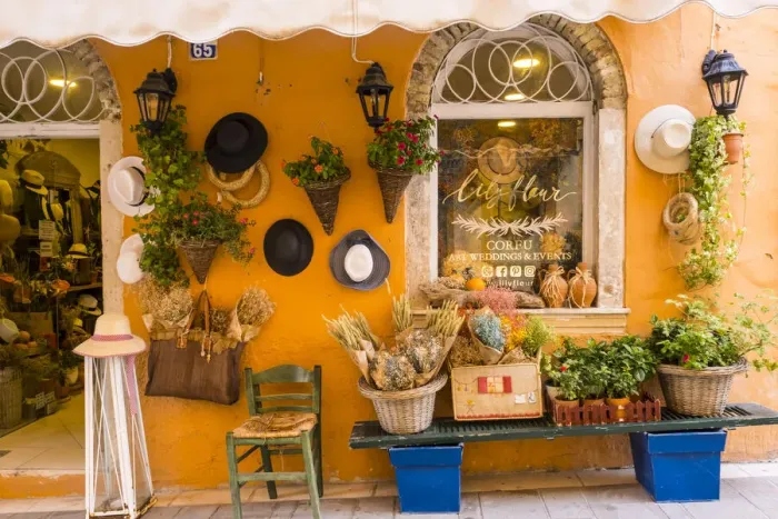 Framed Print : Shop in Corfu Town, Corfu, Ionian Islands, Greece Framed Print : Shop in Corfu Town, Corfu, Ionian Islands, Greece