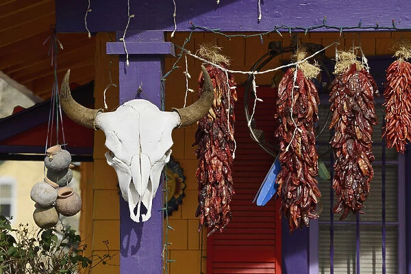 Shop decoration in Madrid, New Mexico, USA