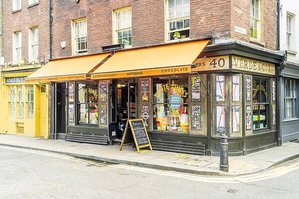 Shop facade in Spitalfields, London, England, Uk