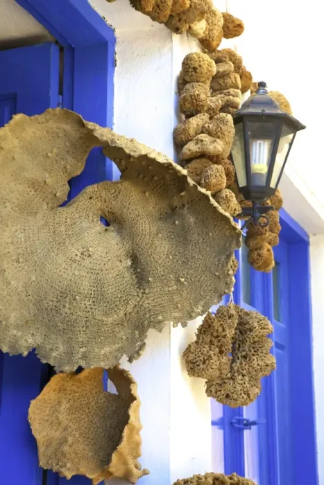 Framed Print : Shop Selling Sponges A Tradition Of Kalymnos, Kalymnos, Dodecanese, Greek Islands