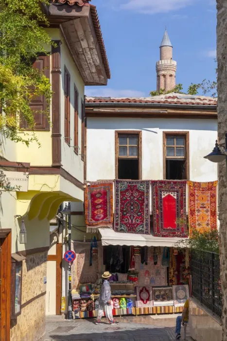 Framed Print : Shopping in Old Town, Antalya, Turkey