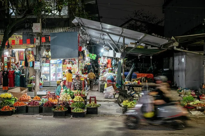 Framed Print : Shops at night, Hue, Thua Thien Hue, Vietnam Framed Print : Shops at night, Hue, Thua Thien Hue, Vietnam