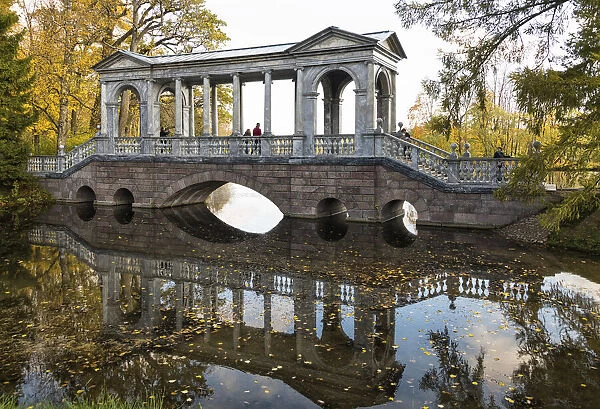 The Siberian Marble Gallery, or Marble Bridge, a decorative pedestrian roofed Palladian