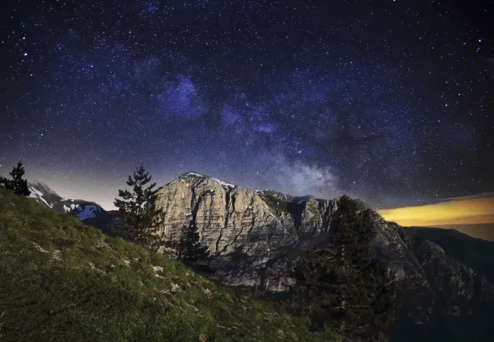 Framed Print : Sibillini National Park at night, Marche, Italy Framed Print : Sibillini National Park at night, Marche, Italy