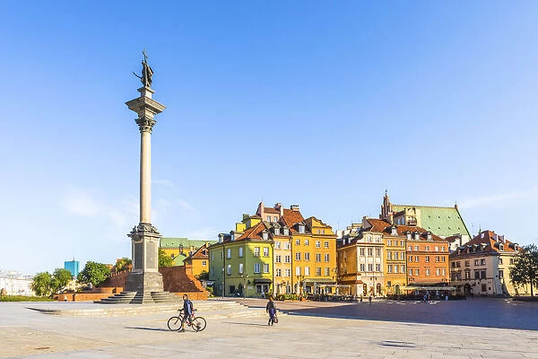 Sigismunds Column and buildings in Plac Zamkowy or Castle Square, Old Town, Warsaw